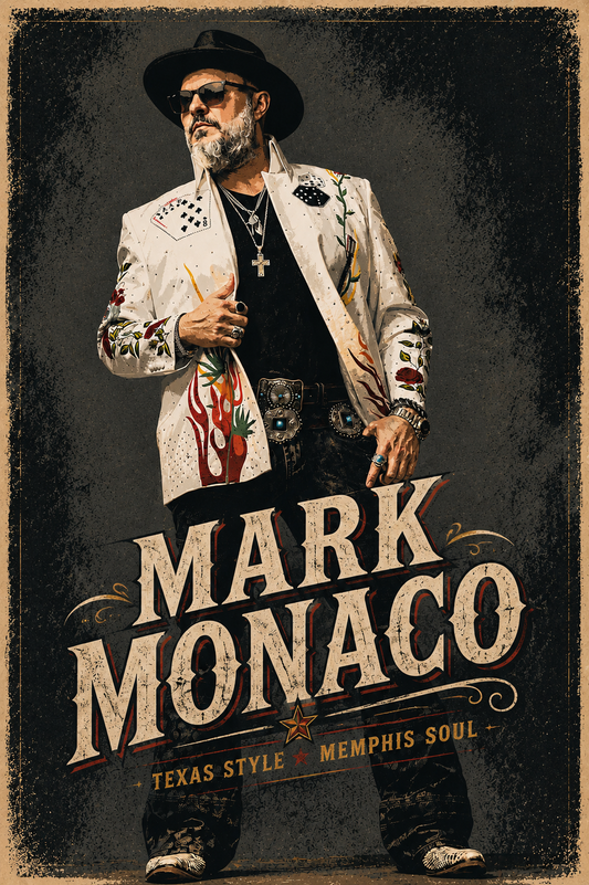 Mark Monaco - Texas Style • Memphis Soul 11 x 17 Poster - White Jacket